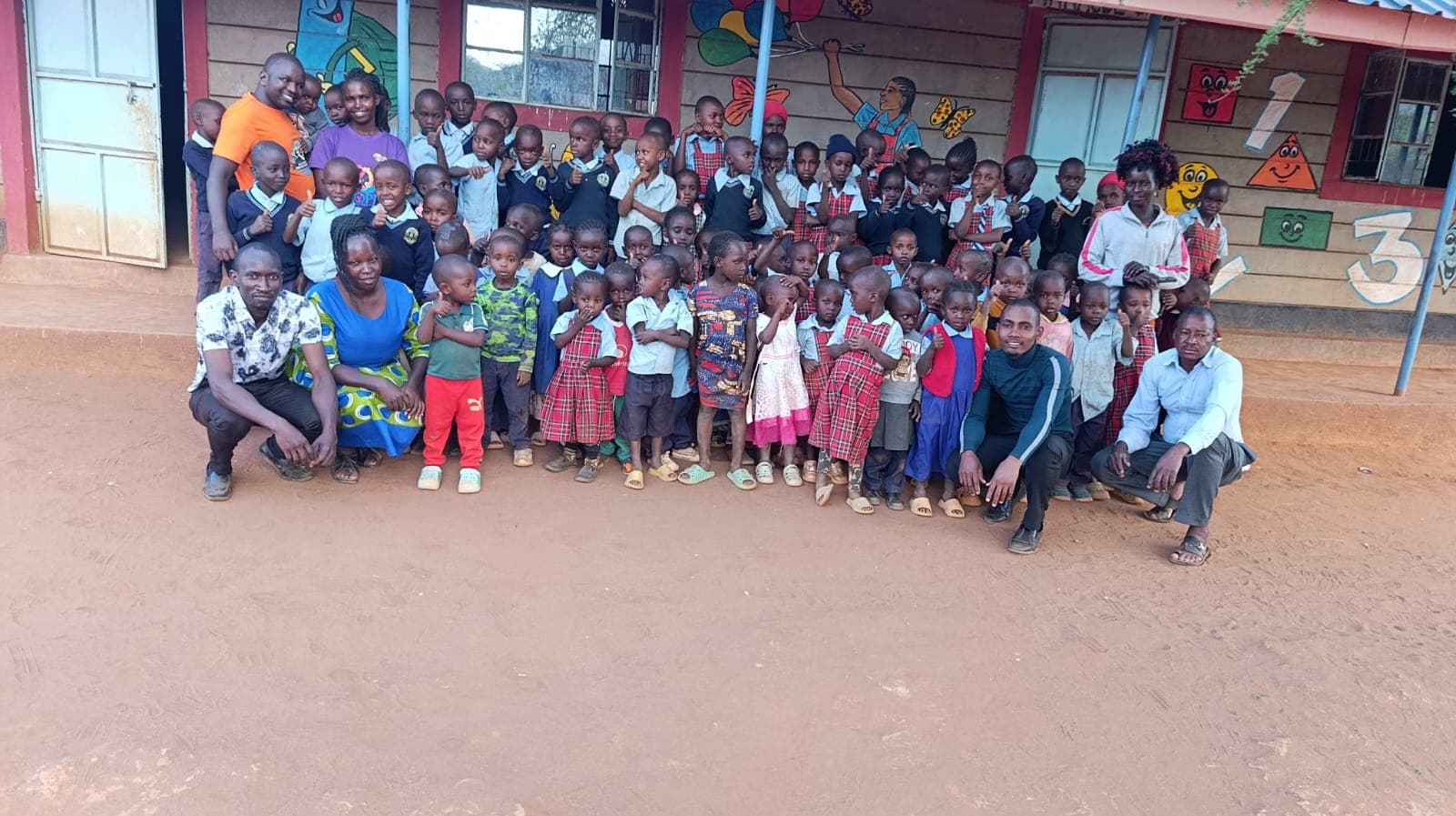 Children and staff of Super Kids Africa Group of Schools